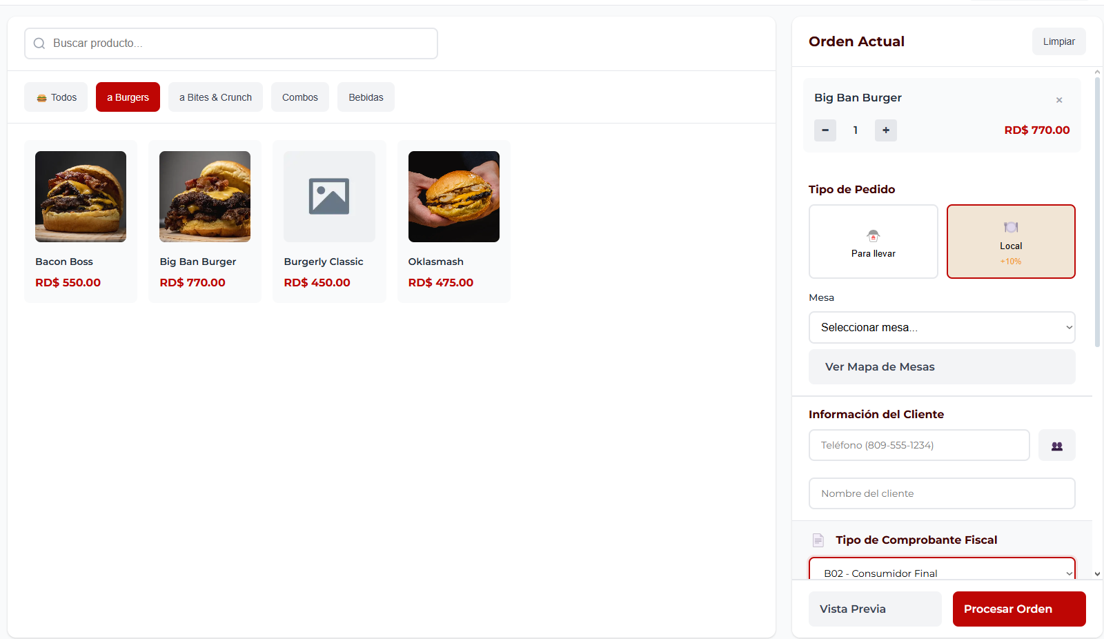 Burgerly - Sistema de Gestión Restaurante screenshot 3